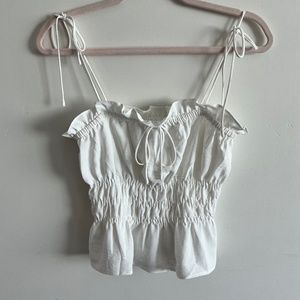 NWOT Topshop White Tie Strap Tank Top